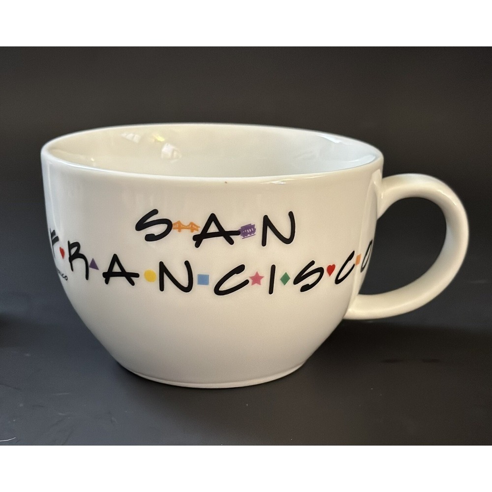 SNCO San Francisco Friends TV Show Style Oversized Ceramic Coffee Mug Soup Bowl‎